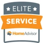 Home Advisor Elite service badge with white background