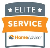 Home Advisor Elite service badge with white background