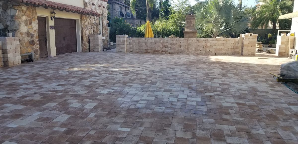 Granite Paving Stones at the Terrace After Construction
