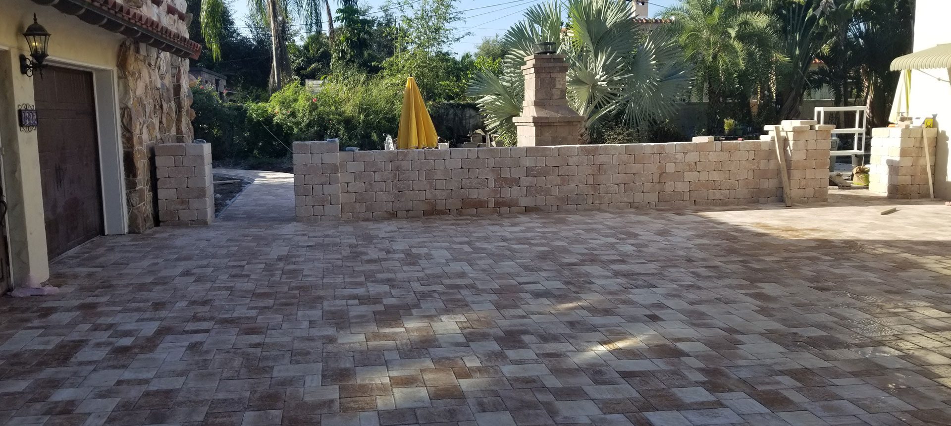 Granite Paving Stones at the Terrace After Construction