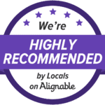 We're highly recommended by locals on alligable.